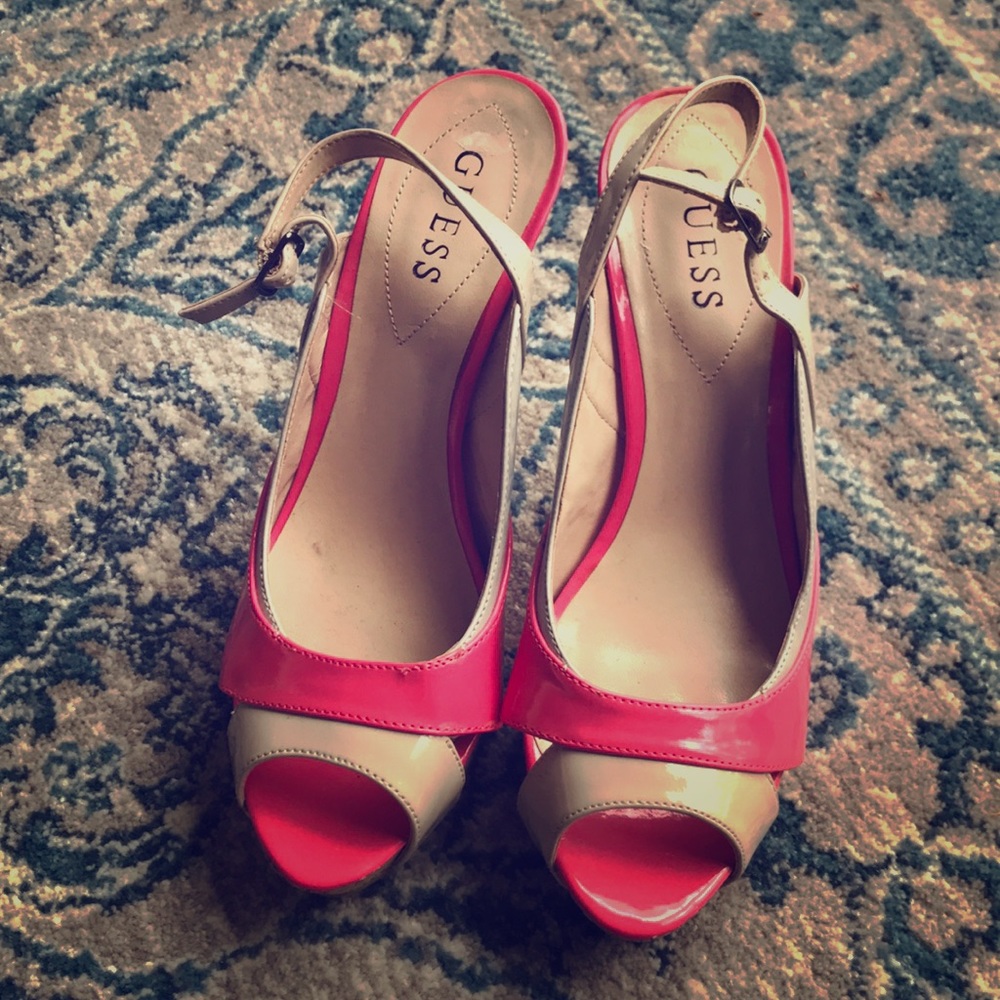 3/$25 Pink Guess cork heels